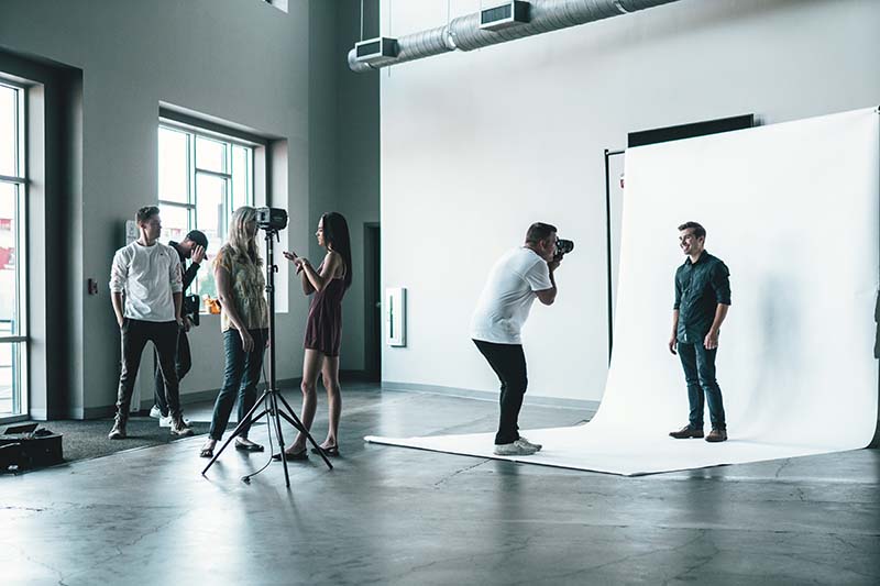 Photo session in a photo studio