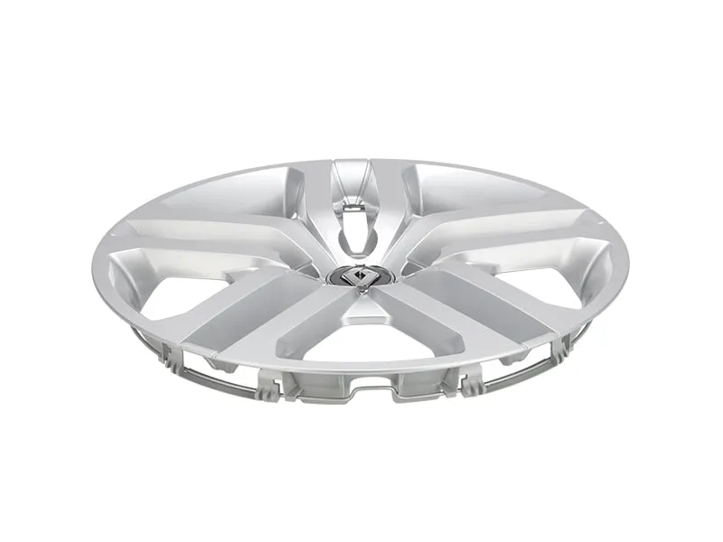 Well-lit wheel cover on a pure white background
