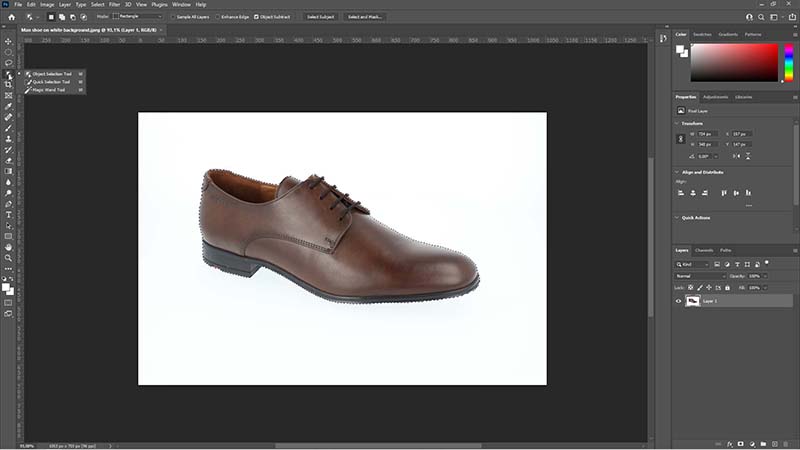 Selection tools shortcut W