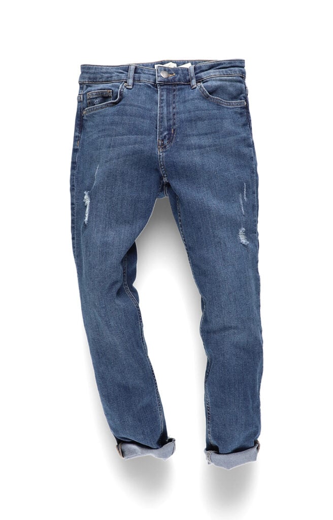 jeans flat lay photography