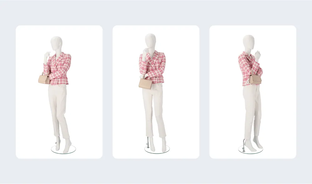 Product on a mannequin viewed from all suggested angles