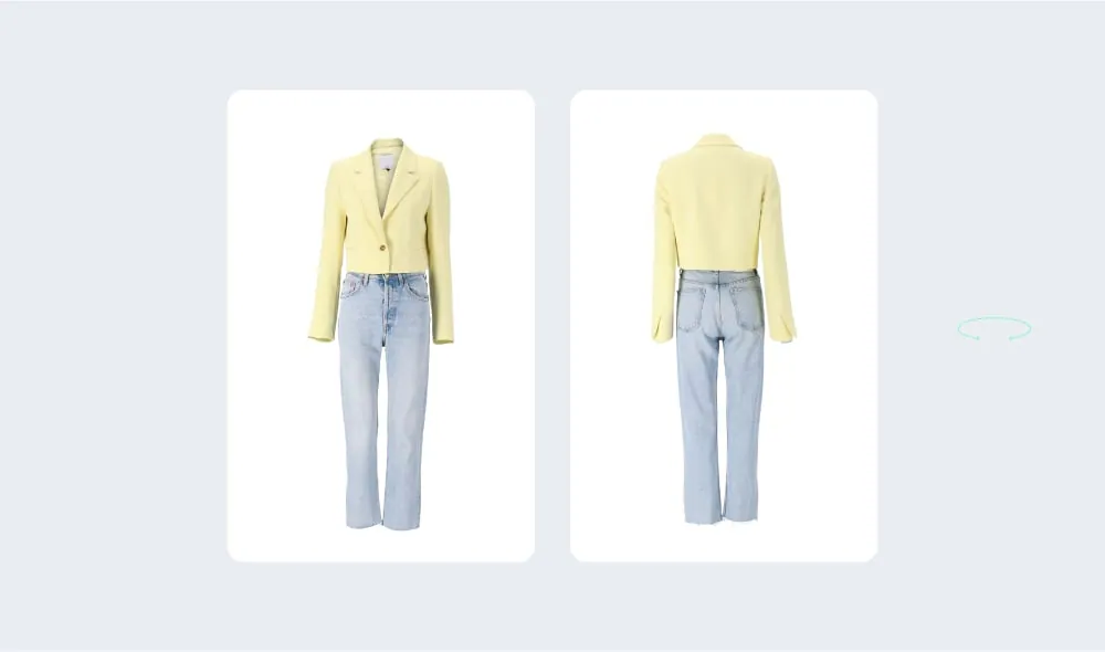 Garment with the mannequin removed