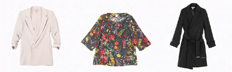 Flat lay clothing photos edited with adaptive contrast