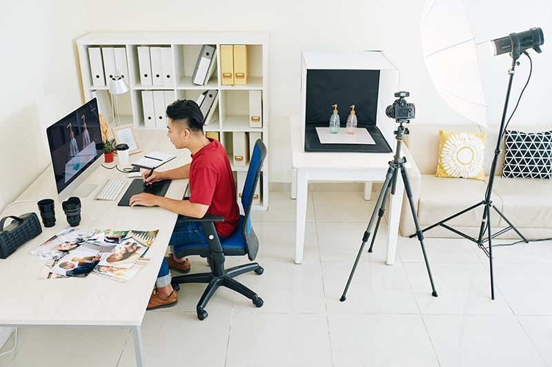 Home photography studio