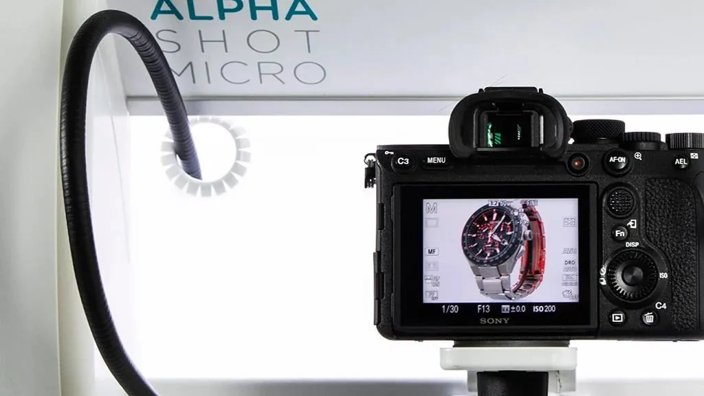 Sony camera paired with Orbitvu Alphashot Micro