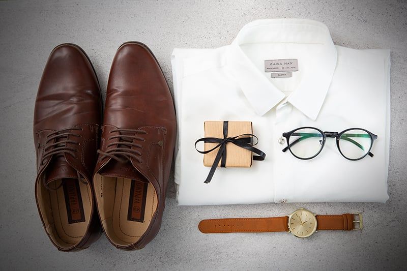 Post-production flat lay photography