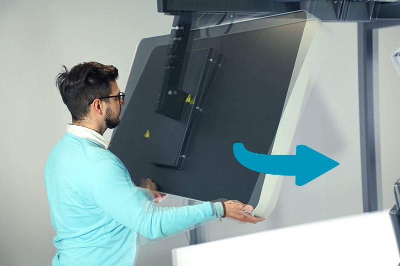 Setting the lamp angles for flat lay photo