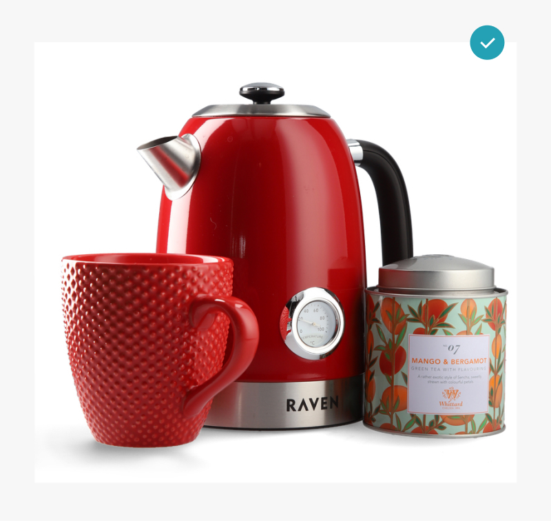 Still life product image for amazon - red kettle